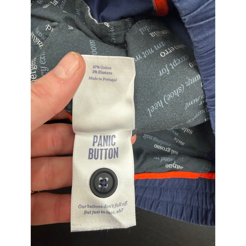 Spoke London Fridays Navy Blue Drawstring Chino Pants Mens 34 Build A Portugal - Picture 6 of 6